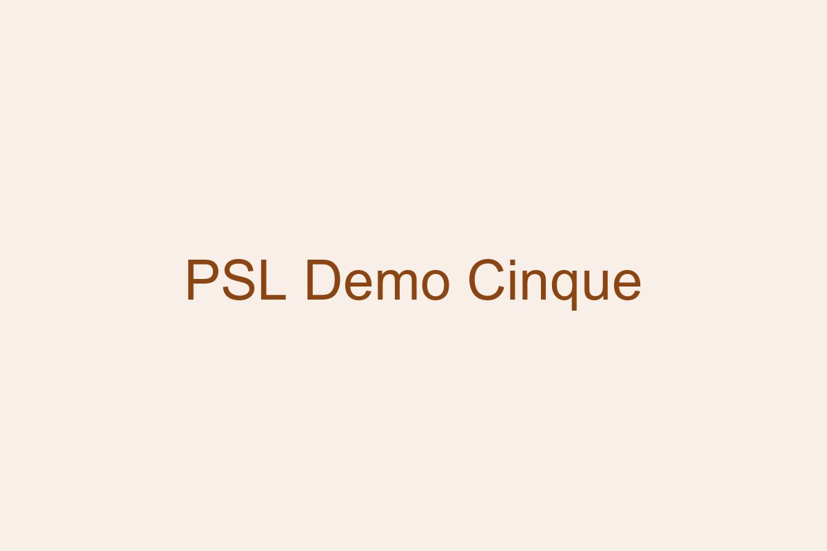 Artigo de demonstração de cinco partes